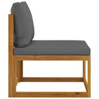 5-tlg. Garten-Lounge-Set mit Auflagen Massivholz Akazie