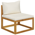 6-tlg. Garten-Lounge-Set mit Auflagen Massivholz Akazie