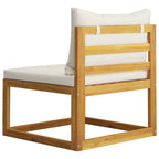 6-tlg. Garten-Lounge-Set mit Auflagen Massivholz Akazie