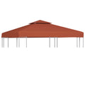 Pavillon-Dachplane mit Kaminabzug 310 g/m² 3x3 m Terrakotta