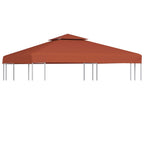 Pavillon-Dachplane mit Kaminabzug 310 g/m² 3x3 m Terrakotta