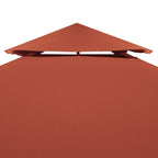 Pavillon-Dachplane mit Kaminabzug 310 g/m² 3x3 m Terrakotta