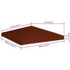 Pavillondach 310 g / m² 3x3 m Terrakotta