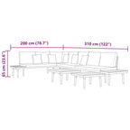 7-tlg. Garten-Lounge-Set mit Kissen Massivholz Akazie Braun