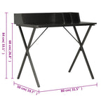 Schreibtisch Schwarz 80x50x84 cm
