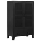 Büroschrank mit Maschengittertüren Industriell 75×40×120 cm Stahl