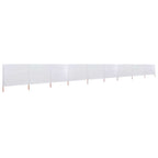 9-teiliges Windschutzgewebe 1200 x 120 cm Sandweiß