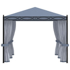 Pavillon mit Mückennetze 3x4 m Anthrazit Stahl