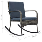 Garten-Schaukelstuhl Poly Rattan Anthrazit
