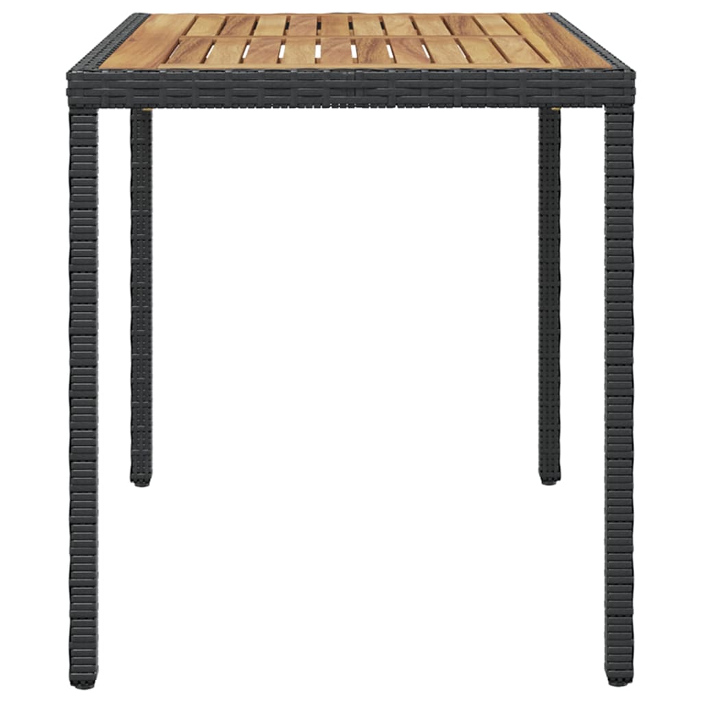 Gartentisch Schwarz und Braun 123x60x74 cm Massivholz Akazie