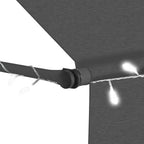 Einziehbare Markise Handbetrieben mit LED 150 cm Anthrazit