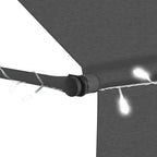 Einziehbare Markise Handbetrieben mit LED 250 cm Anthrazit