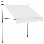 Einziehbare Markise Handbetrieben mit LED 200 cm Creme