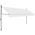Einziehbare Markise Handbetrieben mit LED 350 cm Creme