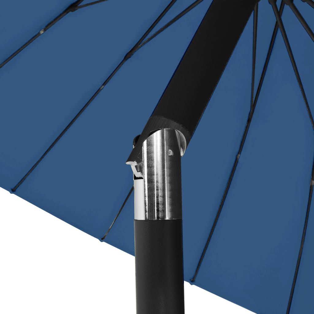 Sonnenschirm mit Aluminium-Mast 270 cm Azurblau