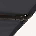 Sonnenschirm mit Aluminium-Mast 2x1,5 m Schwarz