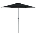 Sonnenschirm mit Aluminium-Mast 270x246 cm Schwarz