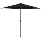 Sonnenschirm mit Aluminium-Mast 270x246 cm Schwarz