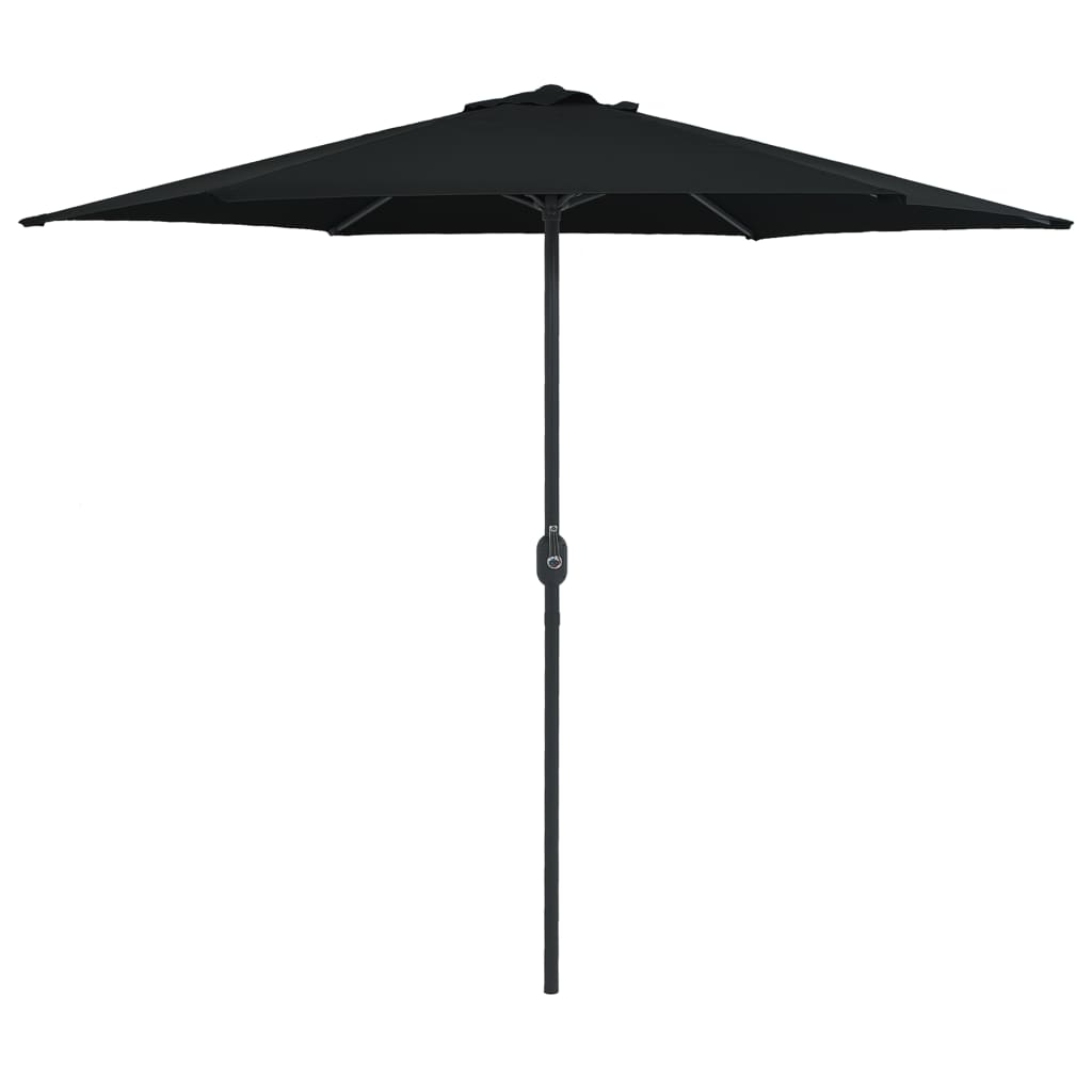 Sonnenschirm mit Aluminium-Mast 270x246 cm Schwarz