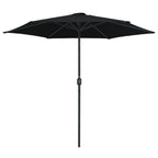 Sonnenschirm mit Aluminium-Mast 270x246 cm Schwarz