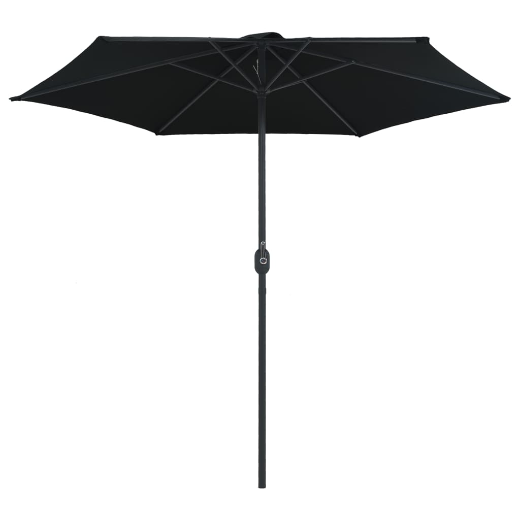 Sonnenschirm mit Aluminium-Mast 270x246 cm Schwarz
