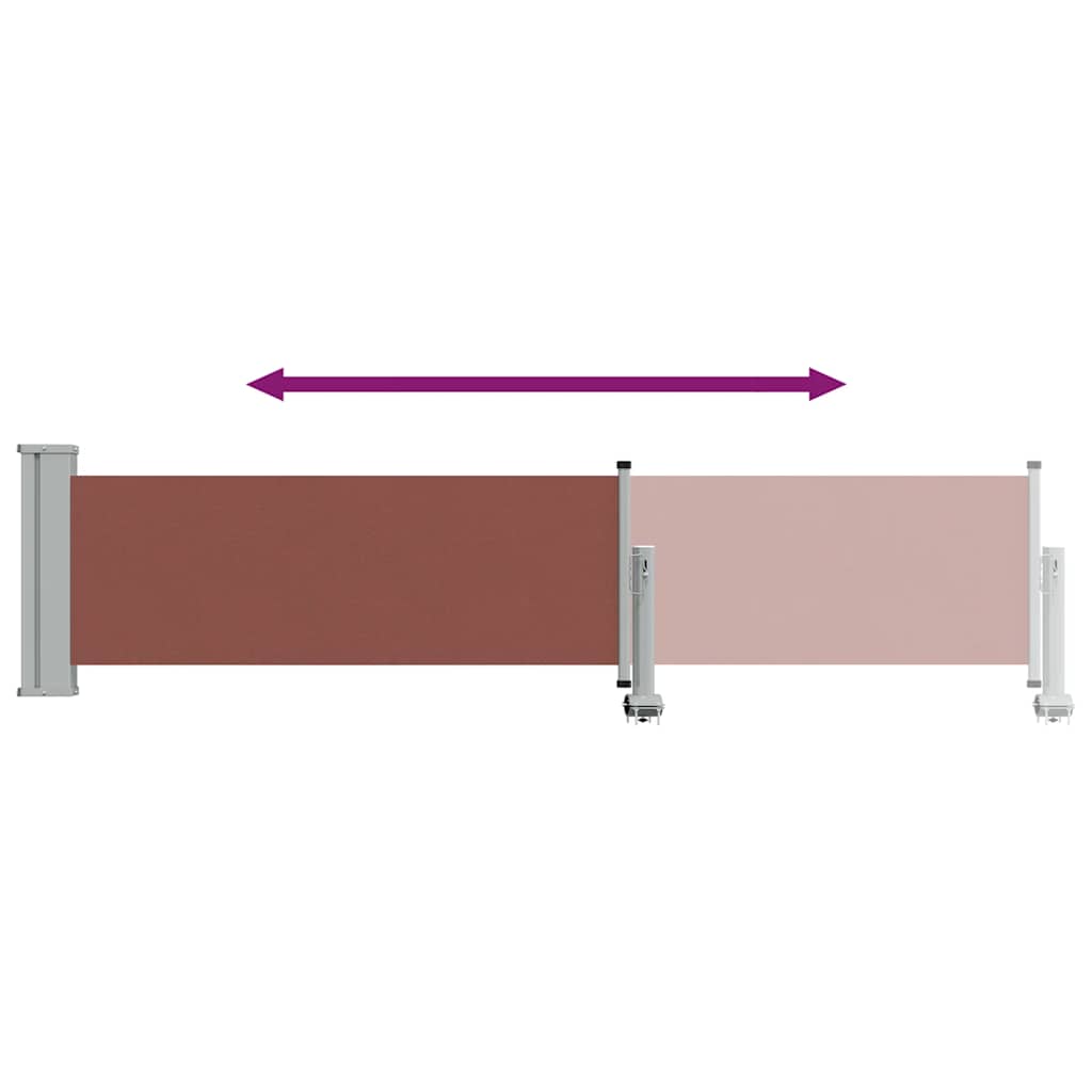Ausziehbare Seitenmarkise 60×300 cm Braun