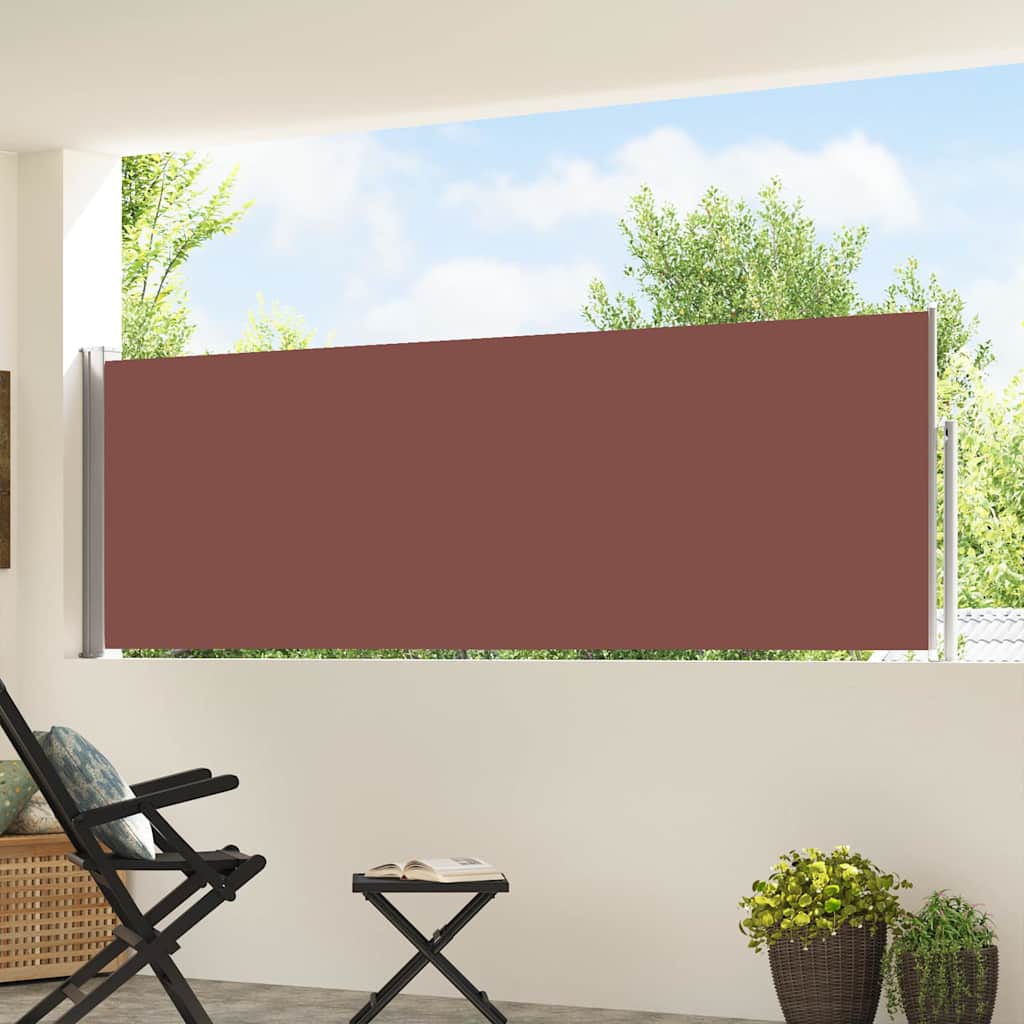Ausziehbare Seitenmarkise 100×500 cm Braun