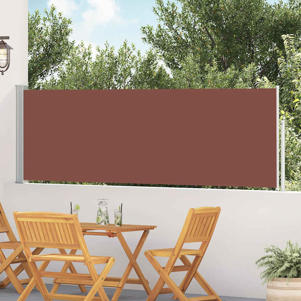 Ausziehbare Seitenmarkise 100×500 cm Braun