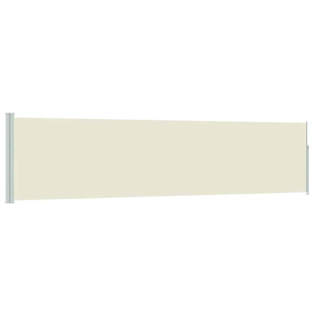 Ausziehbare Seitenmarkise 120×500 cm Creme