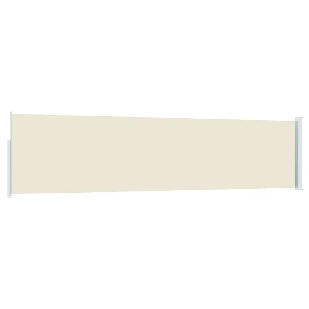 Ausziehbare Seitenmarkise 120×500 cm Creme