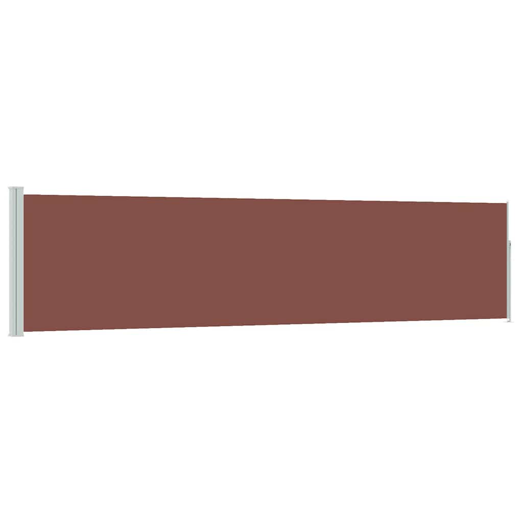 Ausziehbare Seitenmarkise 120×500 cm Braun