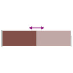 Ausziehbare Seitenmarkise 120×500 cm Braun
