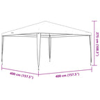 Partyzelt 4x4 m Blau