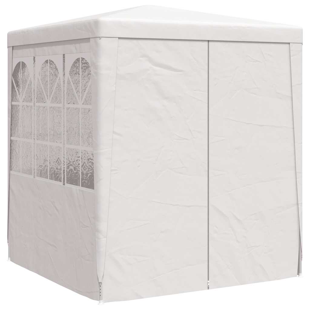 Profi-Partyzelt mit Seitenwänden 2×2m Weiß 90 g/m²