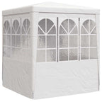 Profi-Partyzelt mit Seitenwänden 2×2m Weiß 90 g/m²
