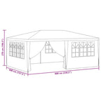 Profi-Partyzelt mit Seitenwänden 4×6 m Blau 90 g/m²