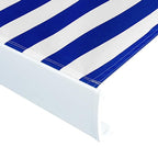 Markisenbespannung Canvas Blau & Weiß 350x250 cm