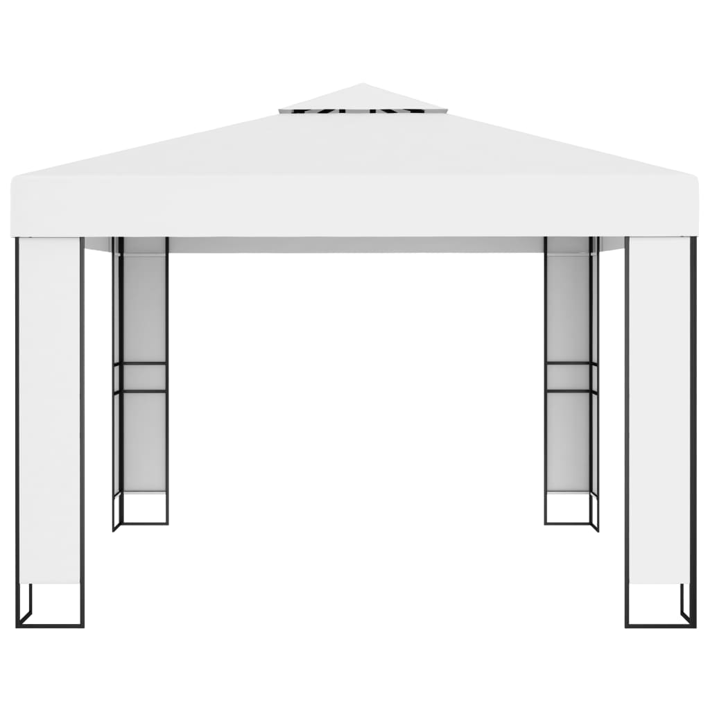 Pavillon mit Doppeldach 3 x 3 m Weiß