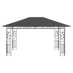 Pavillon mit Moskitonetz 4x3x2,73 m Anthrazit 180 g/m²