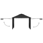 Pavillon mit Doppelt Erweiterten Dächern 3x3x2,75 cm 180 g/m²