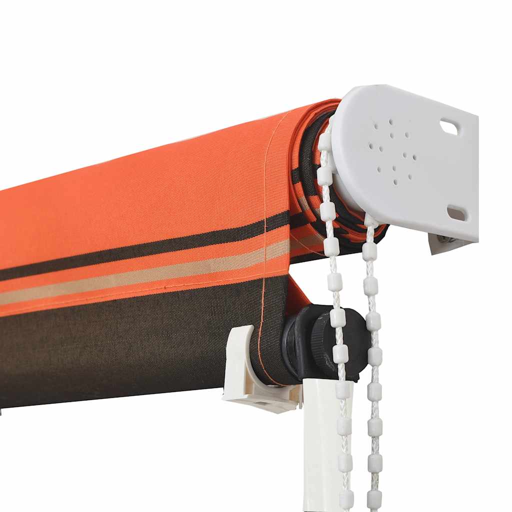 Einziehbare Markise 400×150 cm Orange und Braun