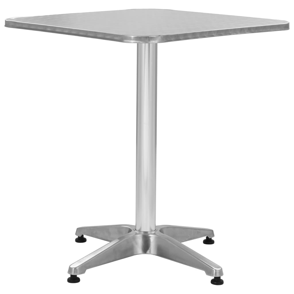 Gartentisch Silbern 60x60x70 cm Aluminium