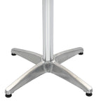 Gartentisch Silbern 60x60x70 cm Aluminium und WPC