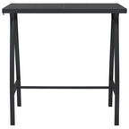 Garten-Bartisch Schwarz 110x60x110 cm Hartglas