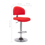 Barhocker 2 Stk. Rot Kunstleder