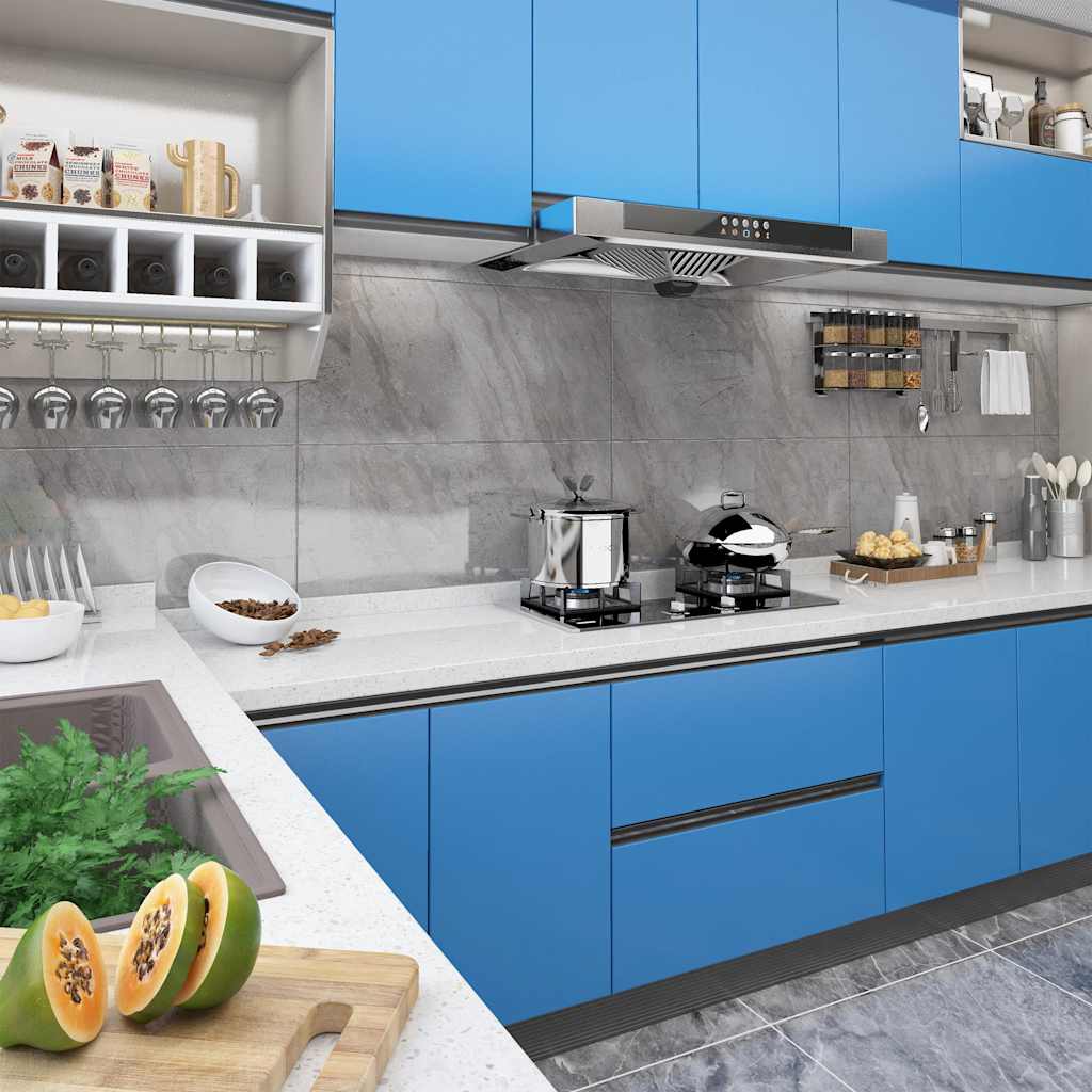 Selbstklebende Möbelfolie Azurblau 500 x 90 cm PVC
