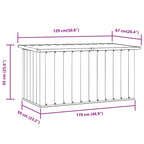 Gartenbox Grau 129x67x65 cm