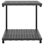 2-Personen-Sonnenliege mit Auflagen Poly Rattan Schwarz