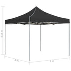 Profi-Partyzelt Faltbar Aluminium 2x2 m Anthrazit