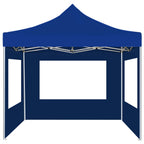 Profi-Partyzelt Faltbar mit Wänden Aluminium 2×2m Blau